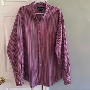 Ralph Lauren Red White and Blues Casual Button Down Shirt